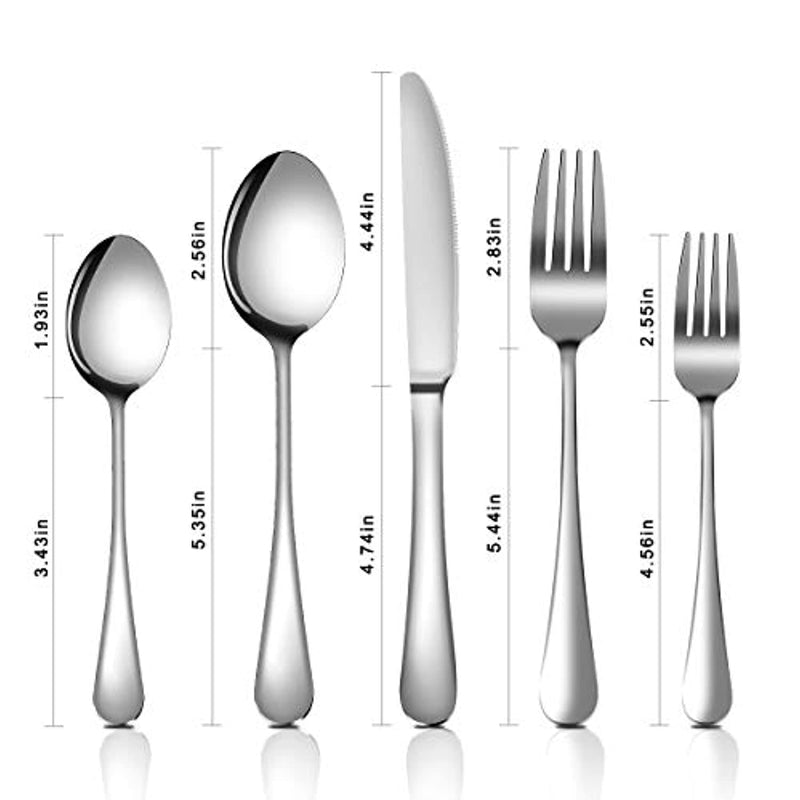 Silverware Set，MASSUGAR 20-Piece Silverware Flatware Cutlery Set