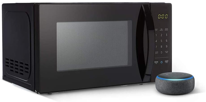 AmazonBasics Microwave bundle with Echo Dot (3rd Gen) - Charcoal