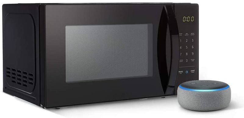 AmazonBasics Microwave bundle with Echo Dot (3rd Gen) - Charcoal